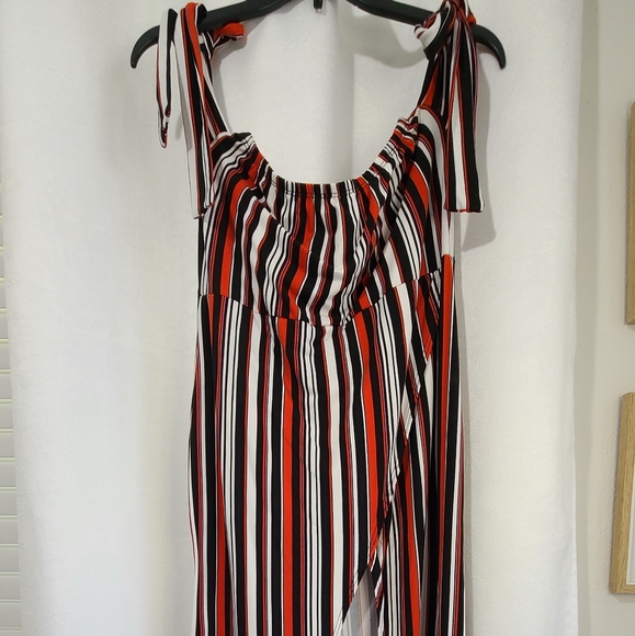 Stripped Slit Dress - Picture 2 of 4